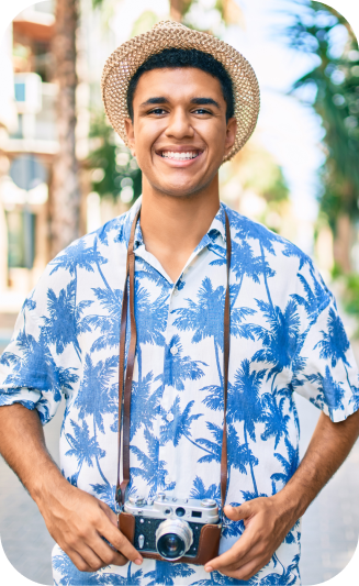 Happy traveler Daniel K.