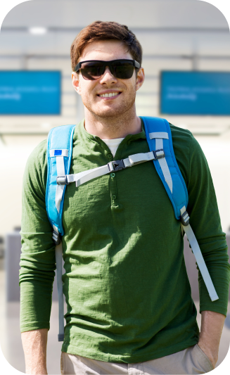 Happy traveler James B.